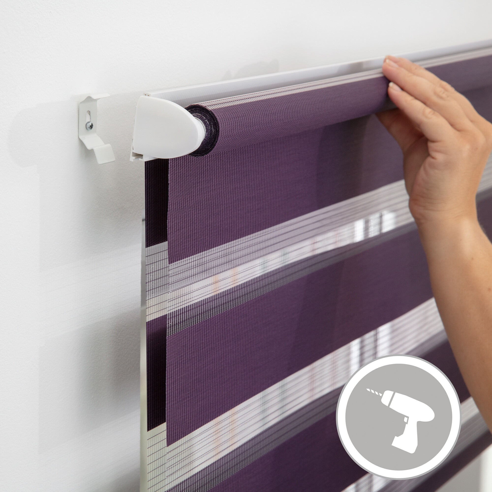 LICHTBLICK Doppelrollo Duo brombeer B/L: ca. 55x150 cm