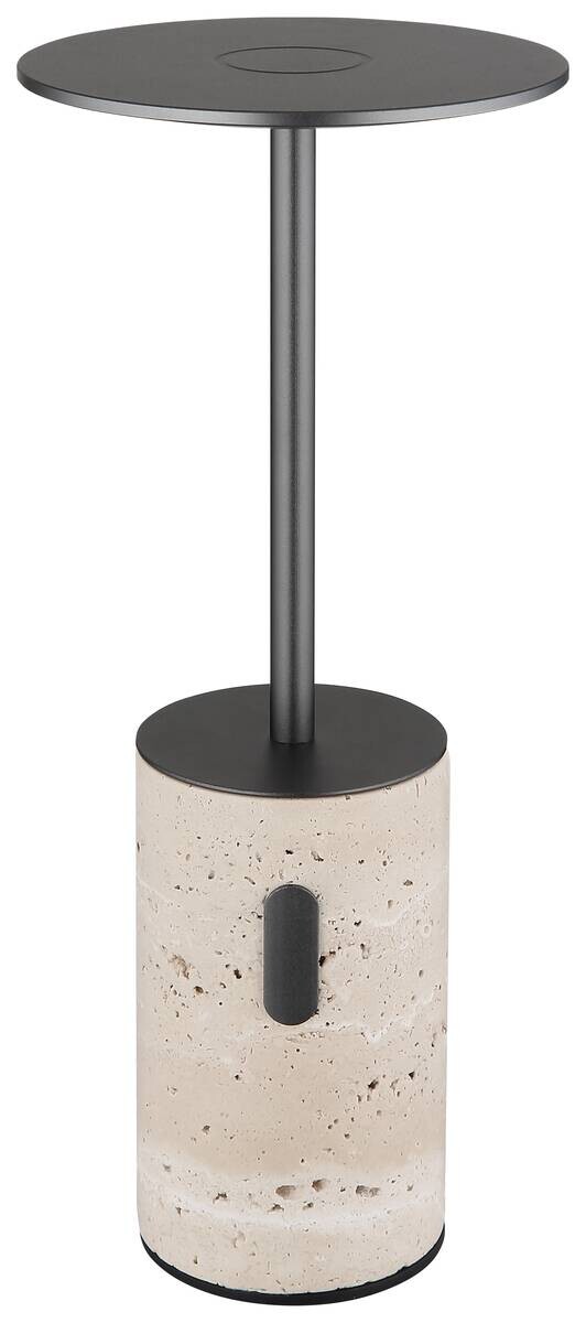 GLOBO Tischleuchte Opal Graphit grau Aluminium Stein H/D: ca. 27,6x12 cm 1 Brennstellen