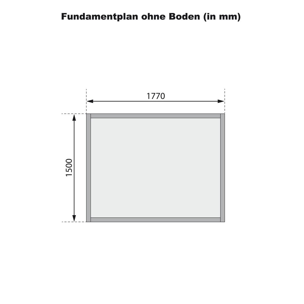 Karibu Gartenhaus Tito 2 natur B/H/T: ca. 180x222x152 cm