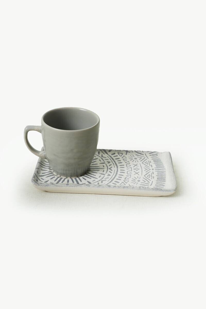 HermiaConcept Kaffeetassen-Set Kartal 4-tlg. grau Keramik