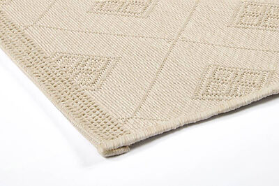 Thumbnail - Flachwebteppich Jersey Home creme B/L: ca. 80x150 cm