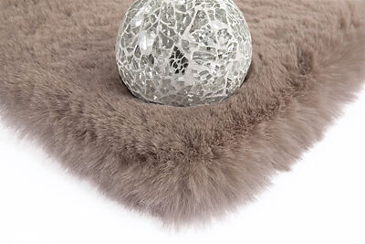 Thumbnail - Padiro Hochflorteppich Rabbit Light 525 taupe B/H/L: ca. 120x3,6x120 cm